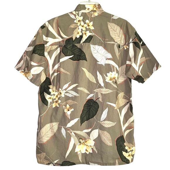 Chaps by Ralph Lauren Tropical Button Down in Tan/Gold/Green Men’s M - Picture 3 of 6